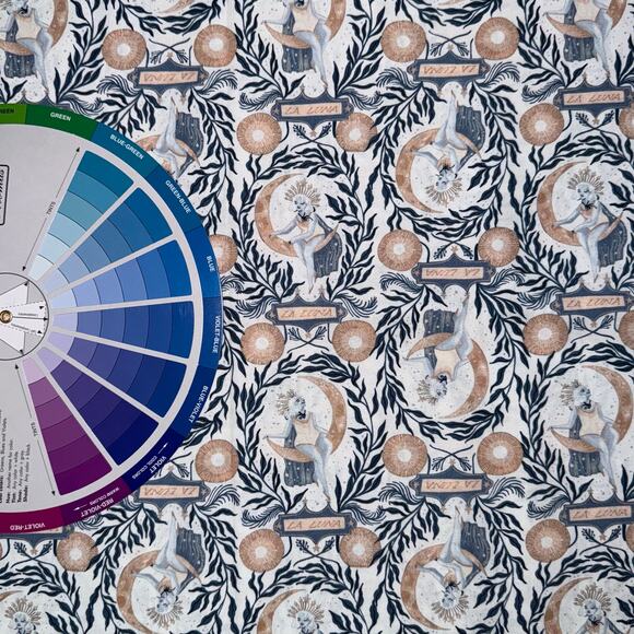 La Luna by Rae Ritchie for Dear Stella Fabric - 1/2 Yard - Celestial Lady, Moon - Picture 6 of 7